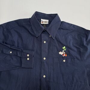 Walt Disney World Goofy Luxury Twill Button Down Shirt Mens 16 16 1/2 Long Sleev
